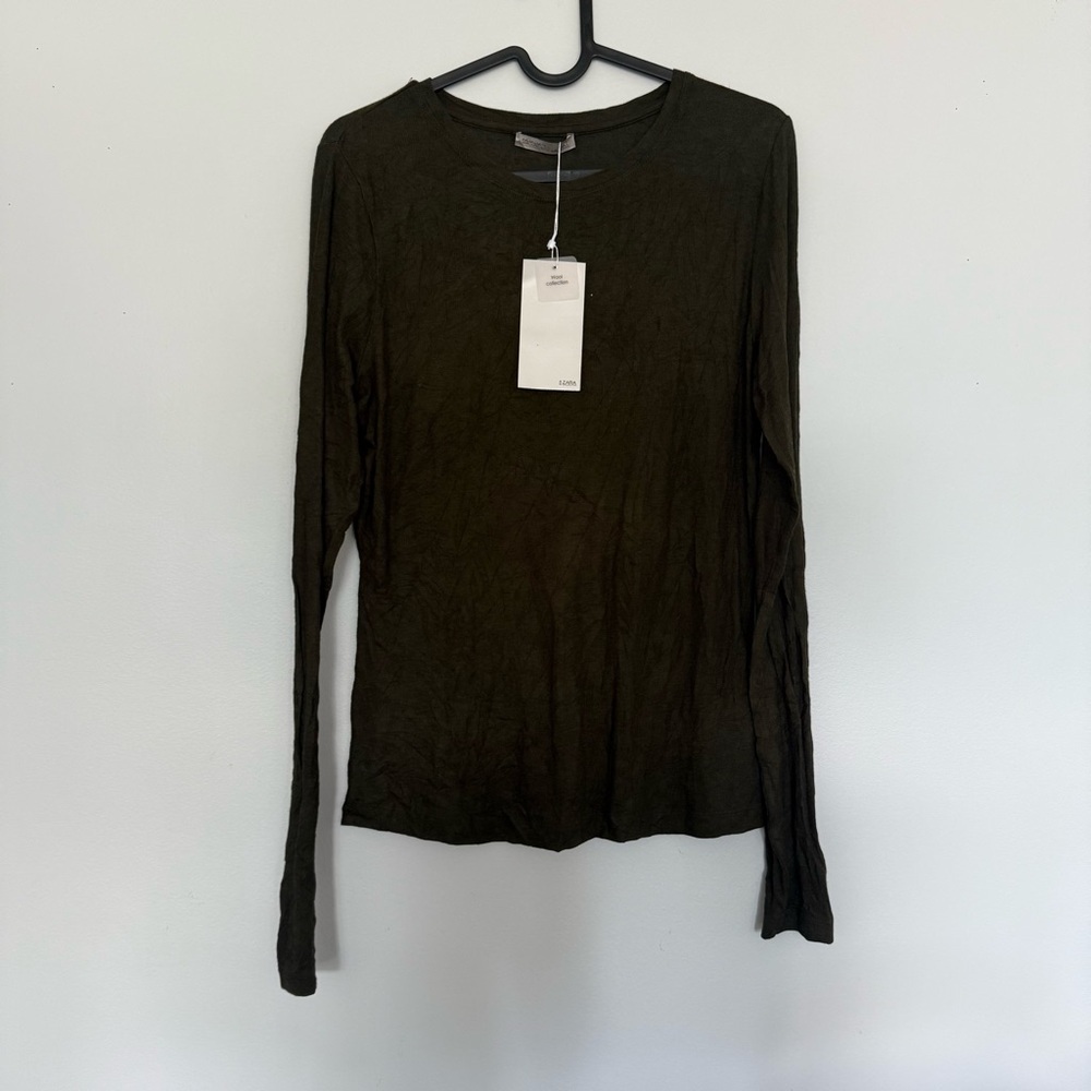 Zara‎ Ribbed Fitted Blouse